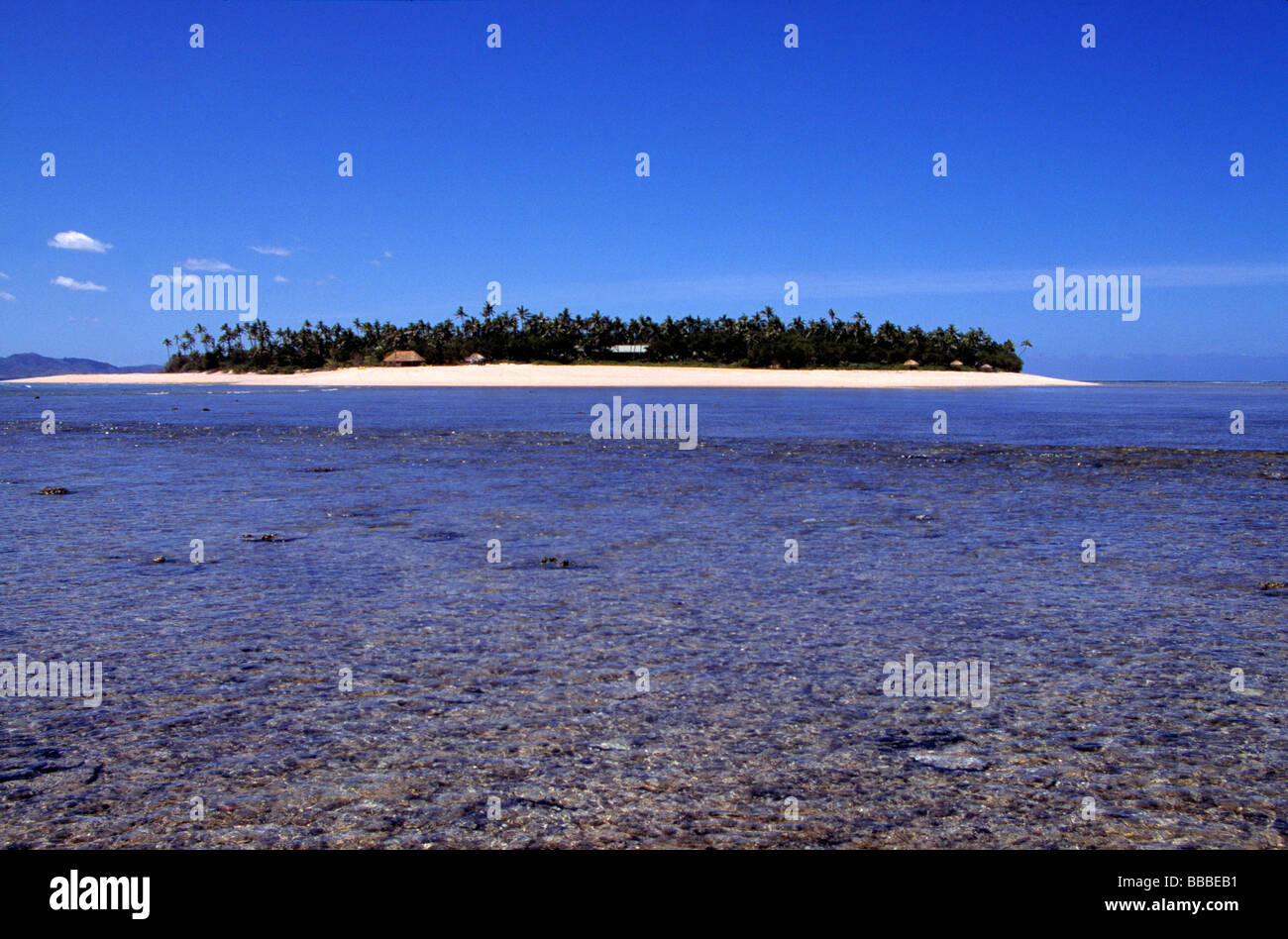 Tavarua nelle isole Figi è famosa in tutto il mondo per la sua incredibile onde per il surf Foto Stock