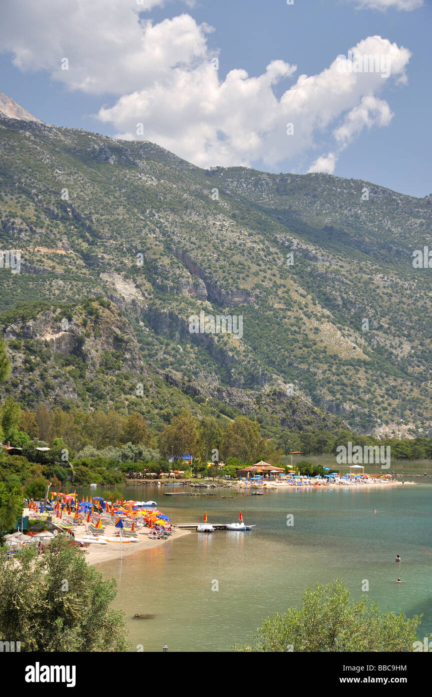 Blue Lagoon Beach, Oludeniz, provincia di Mugla, Repubblica di Türkiye Foto Stock