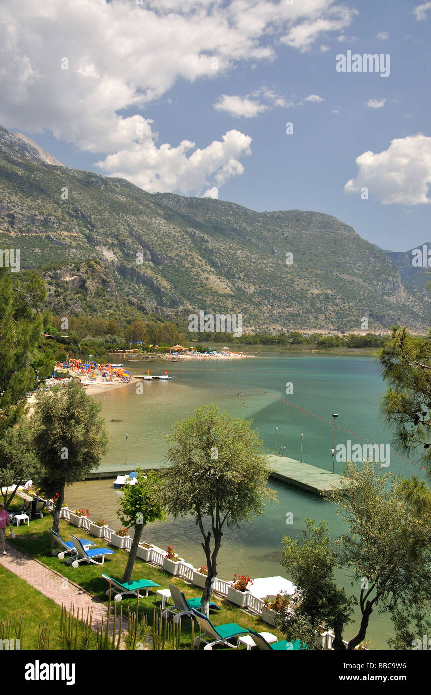 Blue Lagoon Beach, Oludeniz, provincia di Mugla, Repubblica di Türkiye Foto Stock