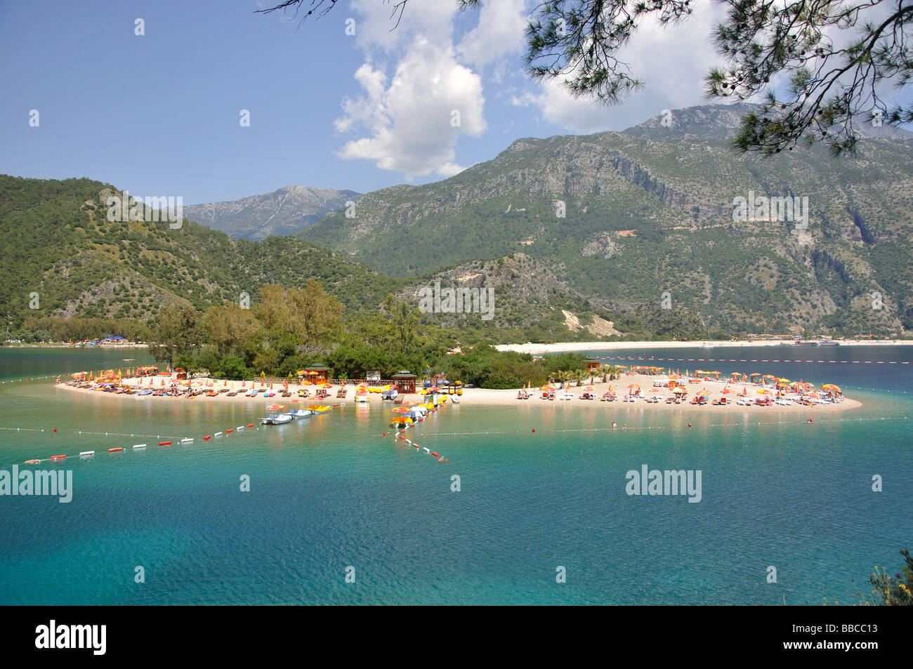 Blue Lagoon Beach, Oludeniz, provincia di Mugla, Repubblica di Türkiye Foto Stock