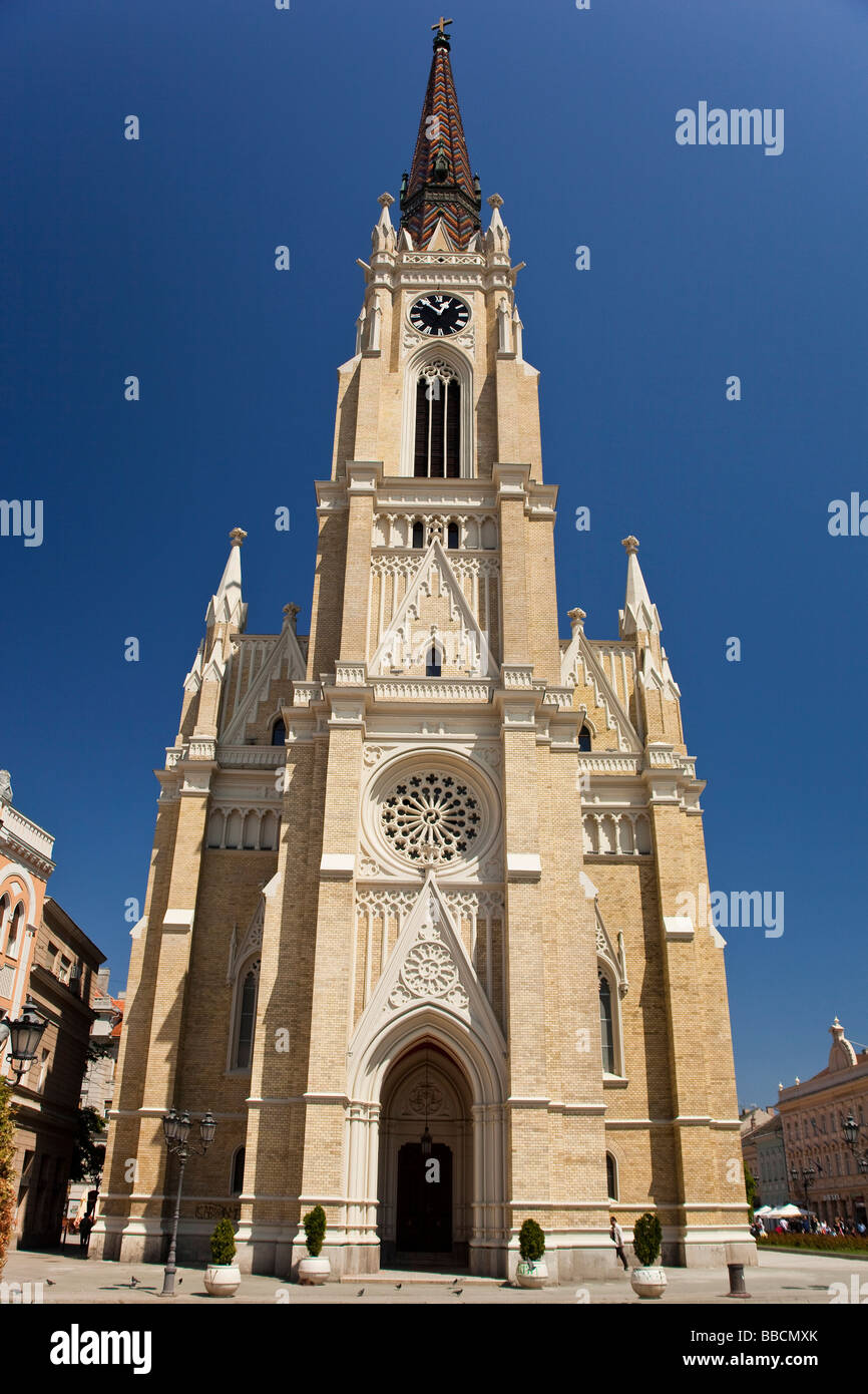 Novi Sad la cattedrale del giorno Foto Stock