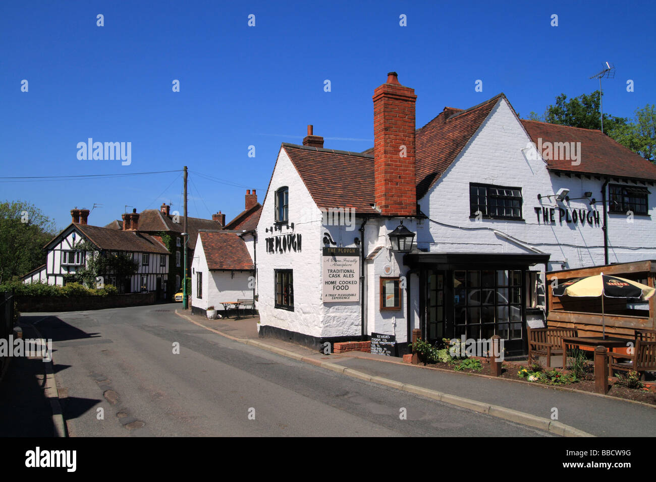 The Plough Inn, Claverley, Shropshire, Inghilterra Foto Stock