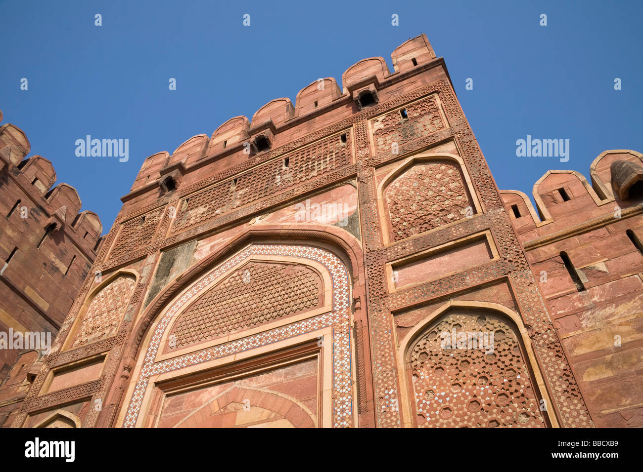 Il Amar Singh Pol entrata a Agra Fort, noto anche come Red Fort, Agra, Uttar Pradesh, India Foto Stock