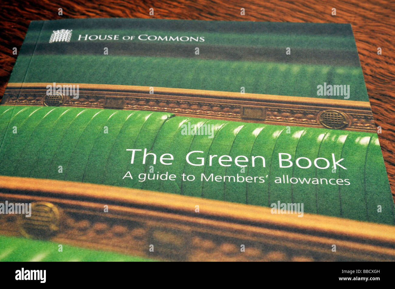 House of Commons il Libro verde. Una guida alle indennità dei membri Foto Stock