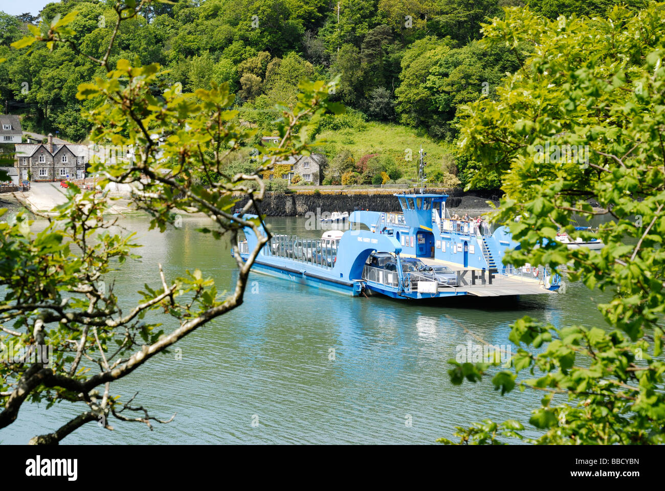 Re Harry traghetto per attraversare il fiume Fal, Cornwall, Regno Unito Foto Stock