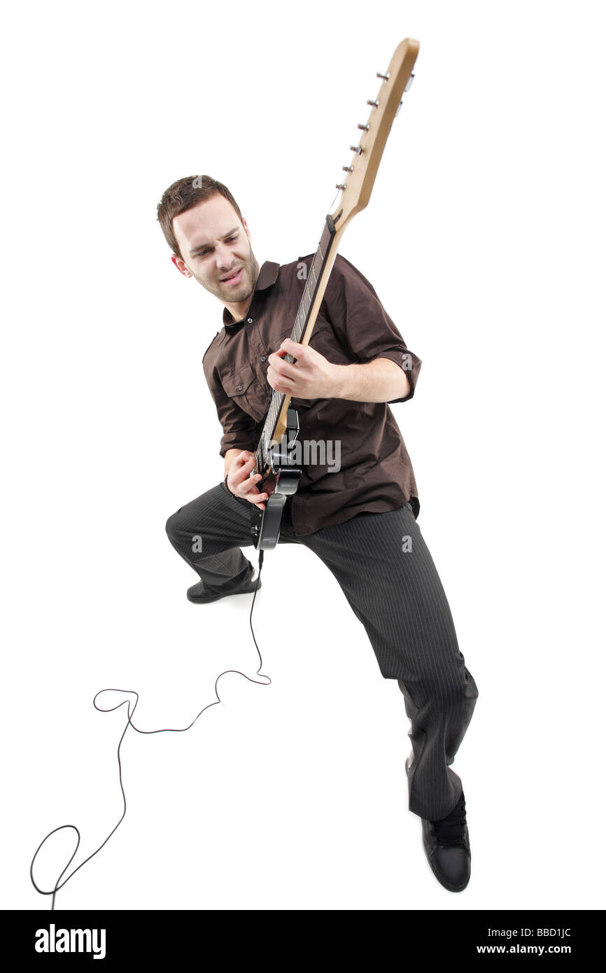 Giocatore di chitarra Foto Stock