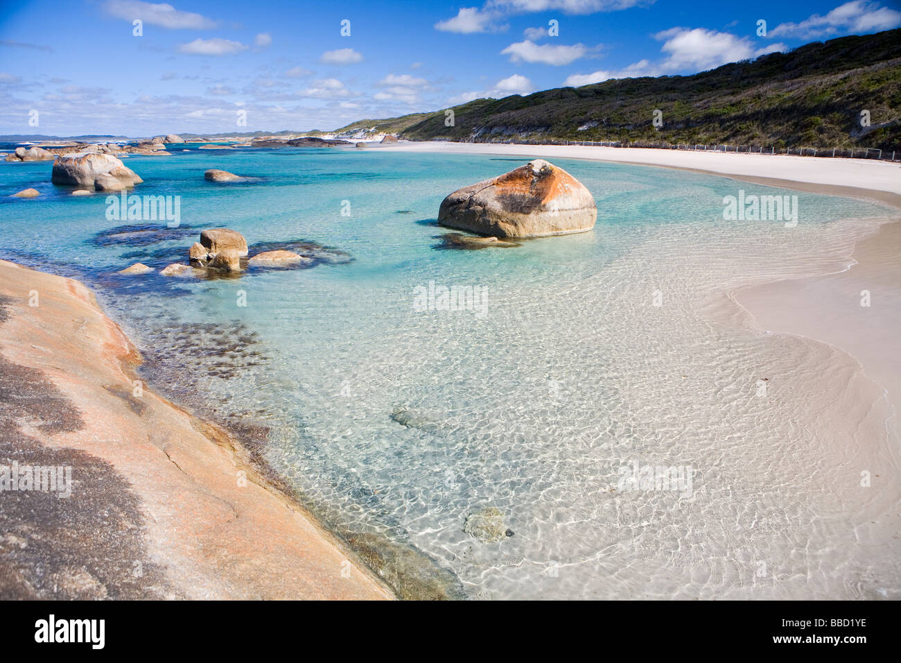 Le brillanti acque al pool di Verdi in William Bay National Park Foto Stock