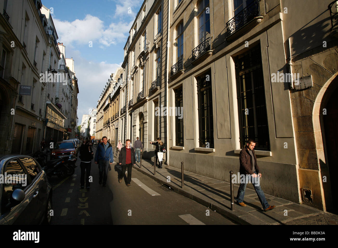 Rue Saint Andre des Arts Parigi riva sinistra Foto Stock