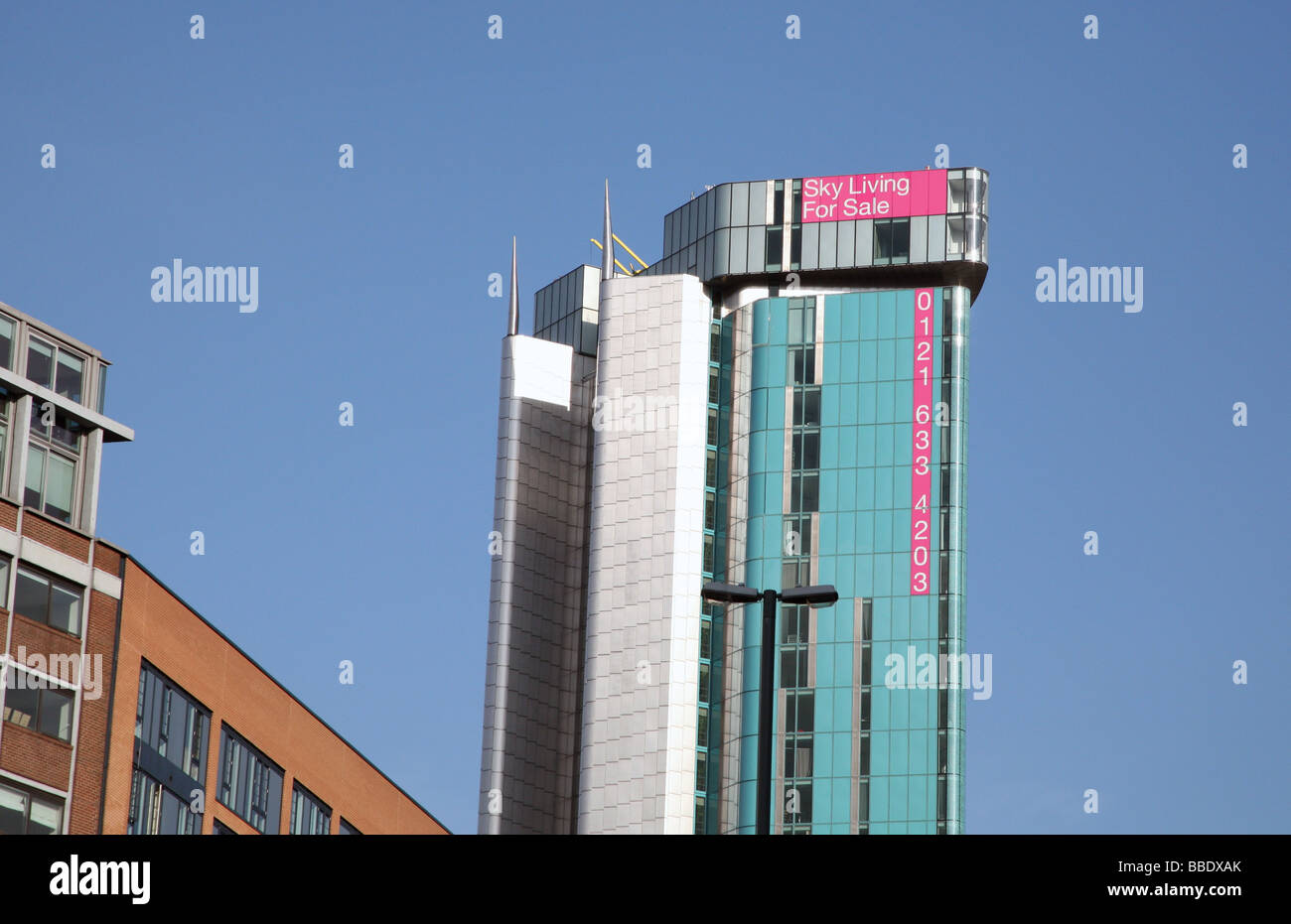 Il Penthouse appartamenti in vendita nel centro della città di Birmingham Foto Stock