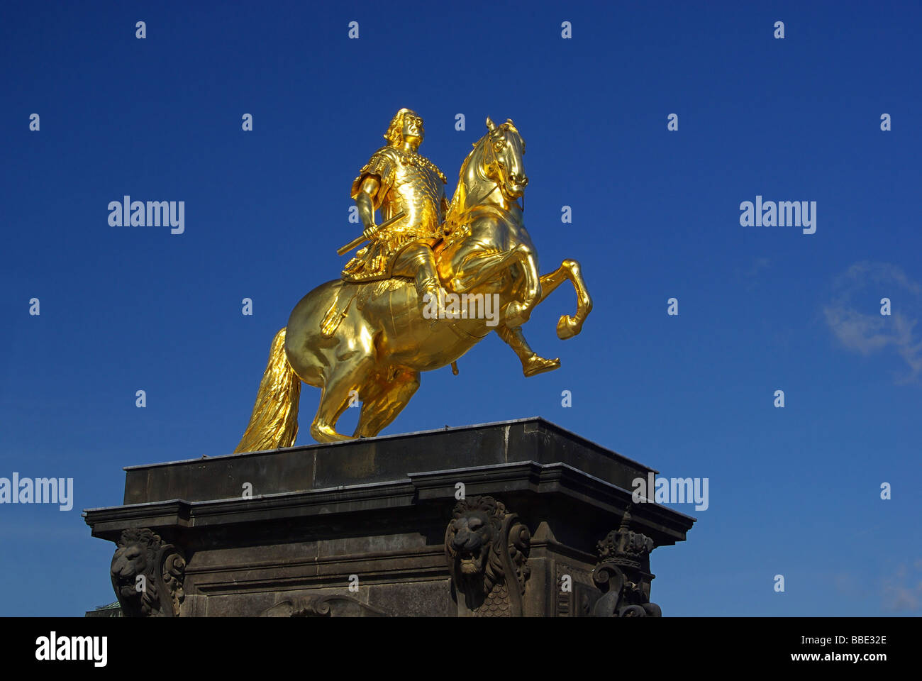 Dresden Goldener Reiter Dresden Golden Knight 02 Foto Stock