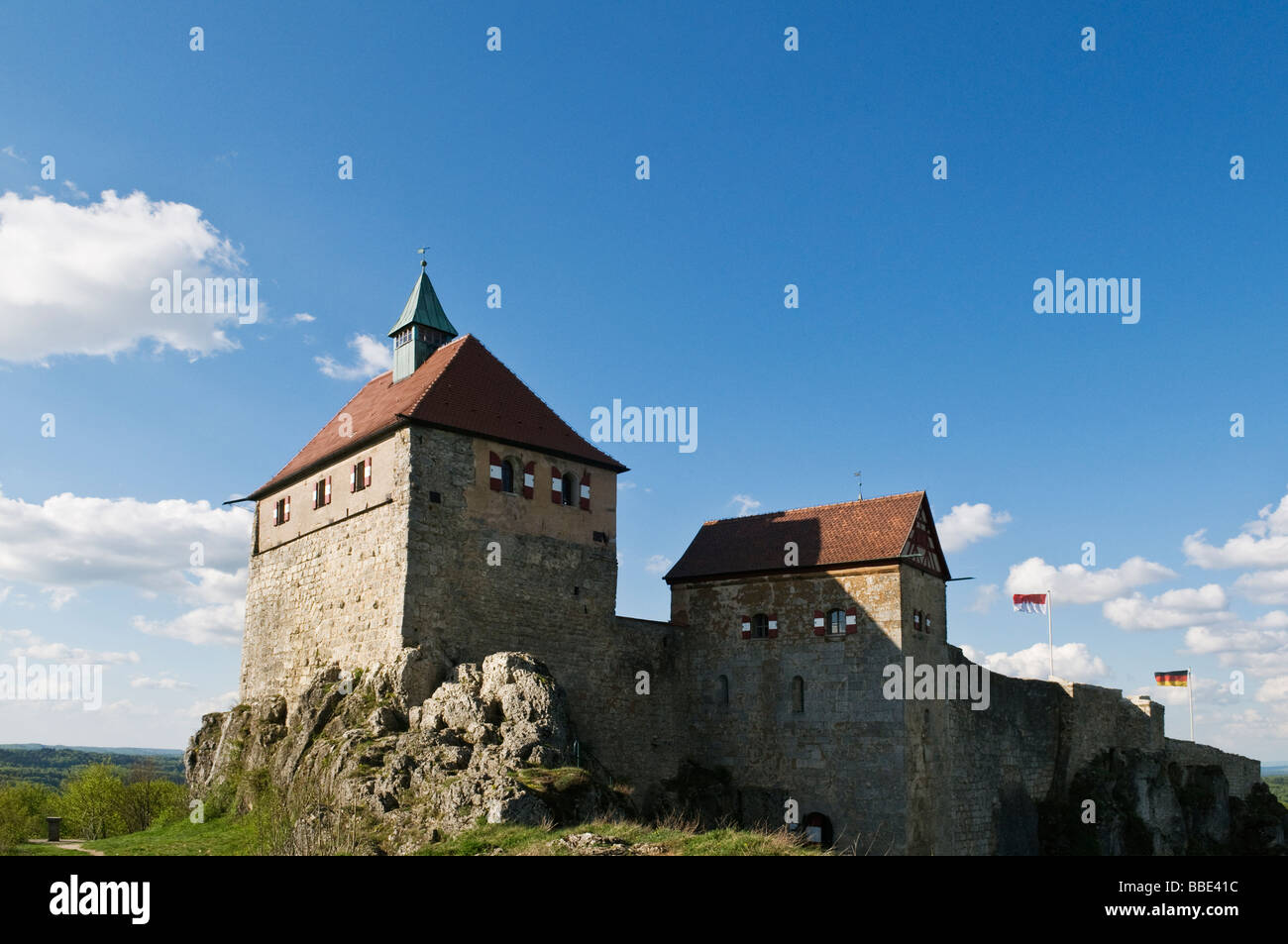 Burg Hohenstein, Hohenstein, Media Franconia, Baviera, Germania Foto Stock