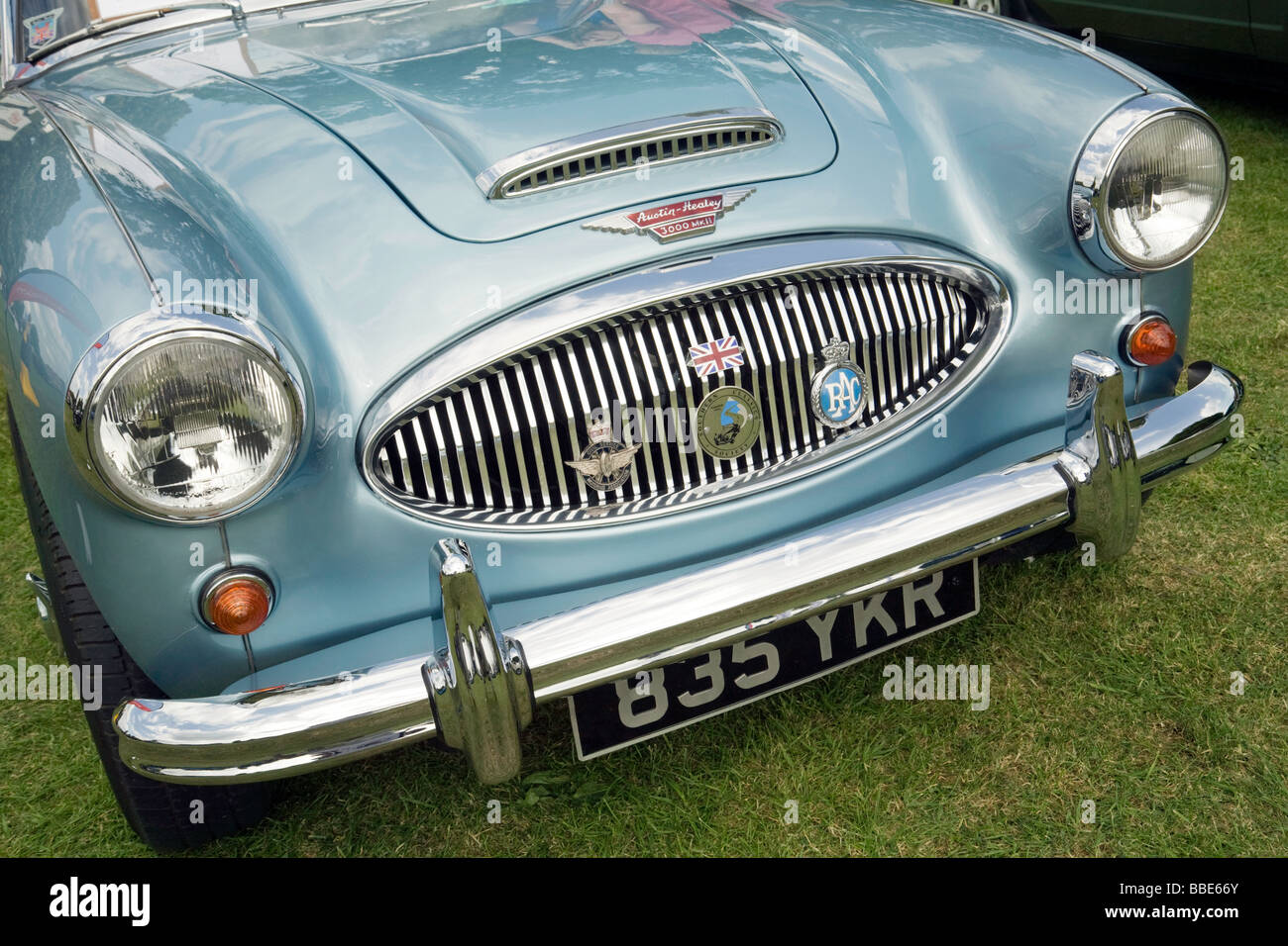 La Austin Healey 3000 Mark 2 vintage auto sportiva a Wallingford classico auto da rally, Wallingford Oxfordshire UK Foto Stock