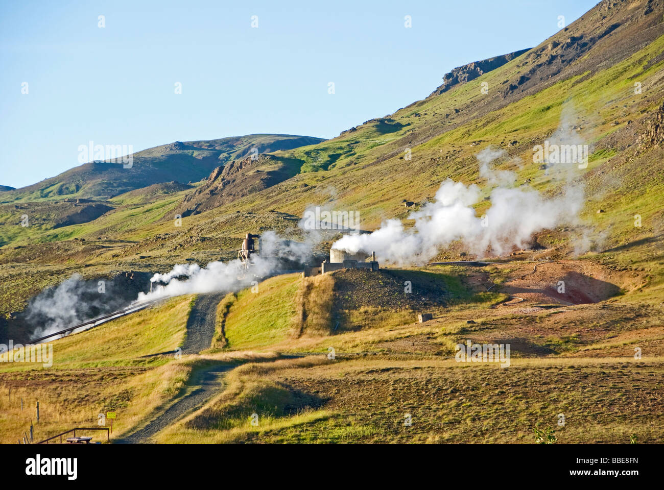 Hot Springs, geothermalenergy, alta temperatura zona, Islanda, Europa Foto Stock