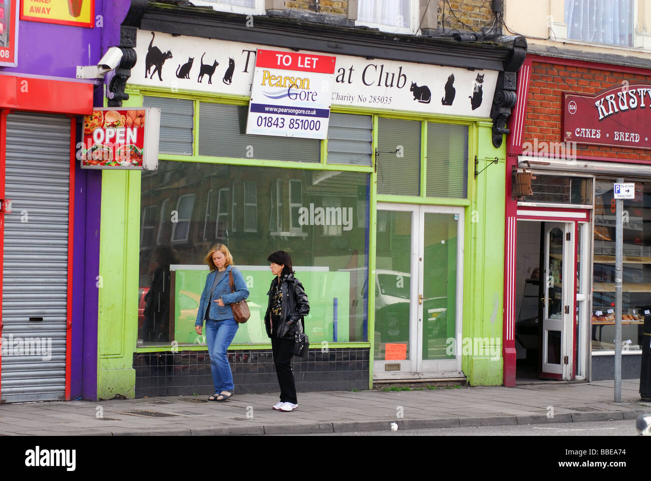 Un negozio di vuoto per lasciare in Margate Kent REGNO UNITO. Foto Stock