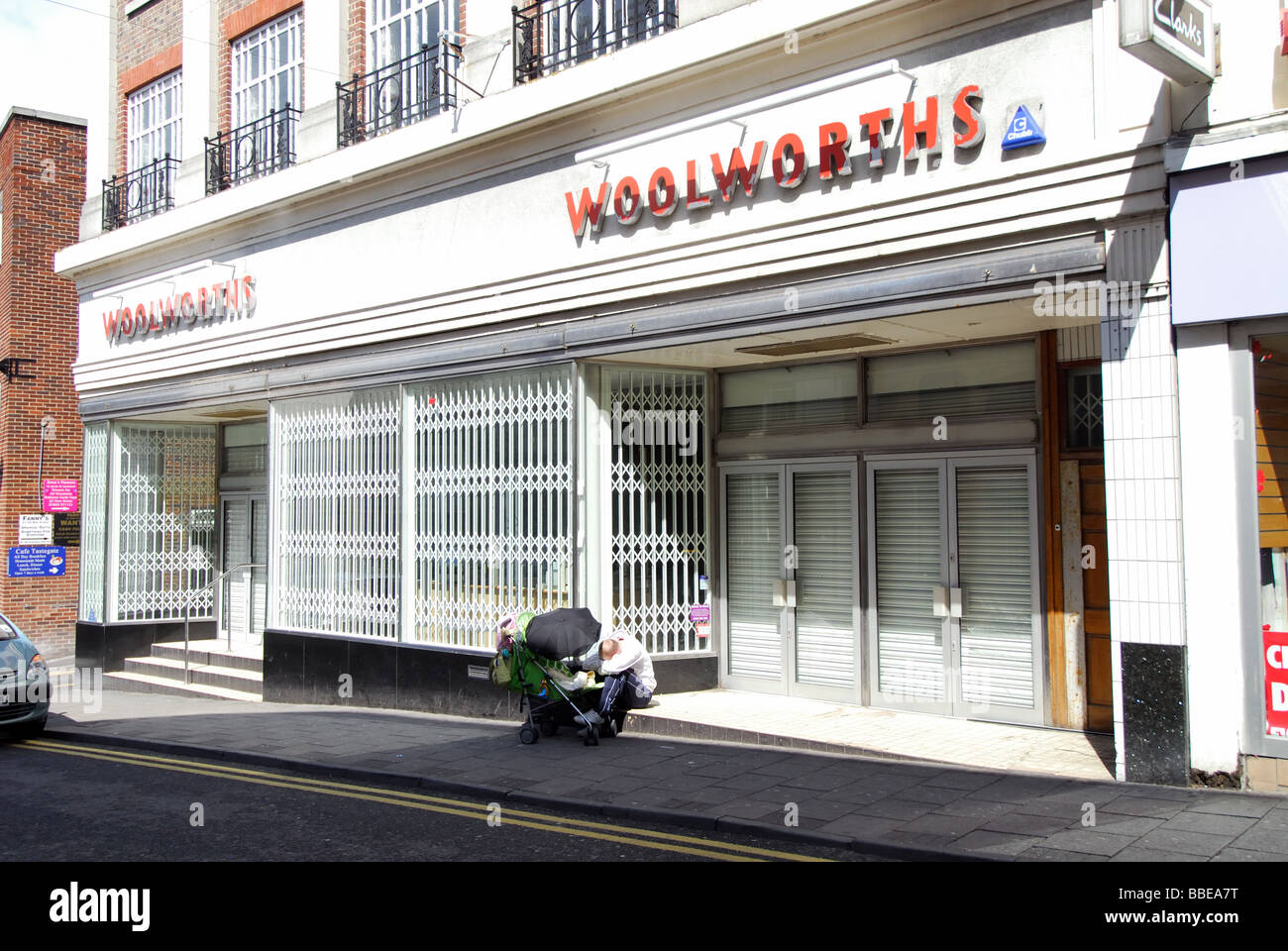 Un vuoto di Woolworths Store Ramsgate Kent REGNO UNITO Foto Stock