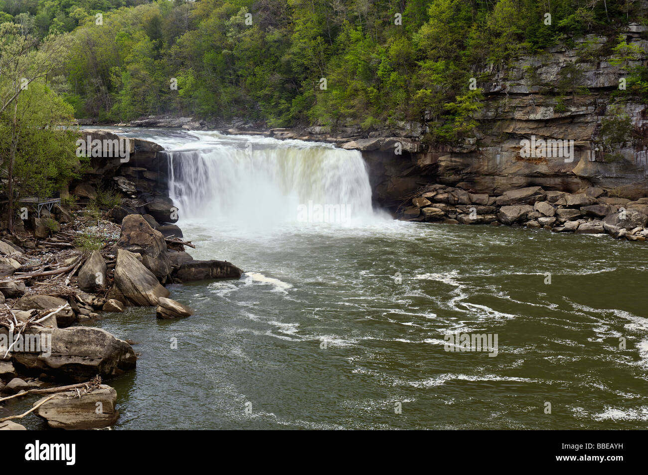 Cumberland cade sul confine con McCreary e Whitley contee Kentucky Foto Stock