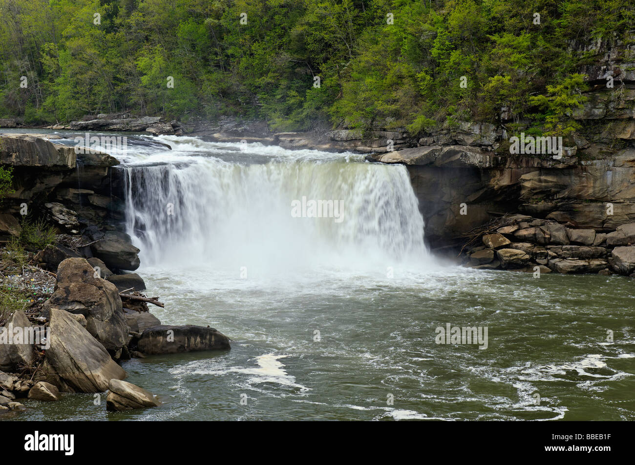 Cumberland cade sul confine con McCreary e Whitley contee Kentucky Foto Stock