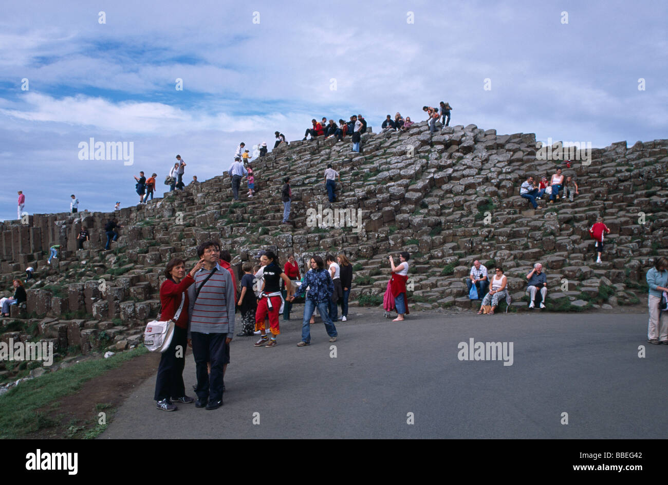 Irlanda del Nord nella contea di Antrim Giants Causeway Foto Stock