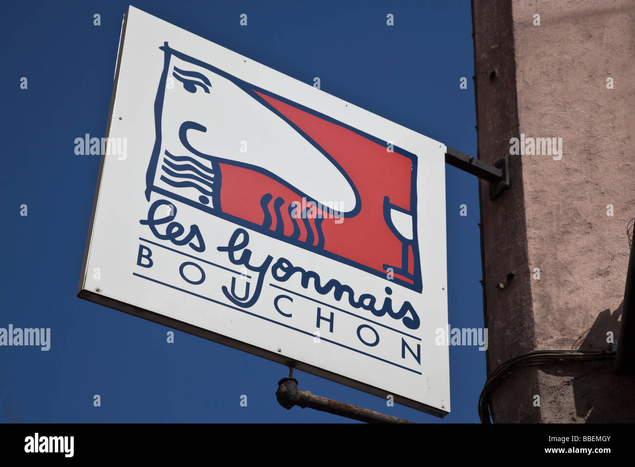Il ristorante Les Bouchon Lyonnais nel centro della città vecchia Vieux Lyon Lione Rodano Alpi Francia Foto Stock