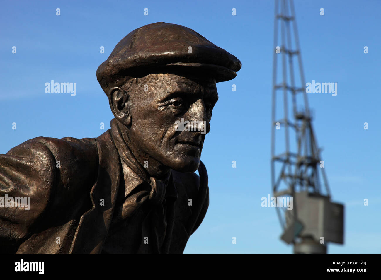 Statua di docker fuori centro Excel, Docklands Londra 2 Foto Stock