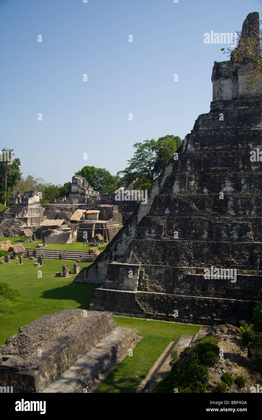 Le rovine maya di Tikal in Guatemala Foto Stock
