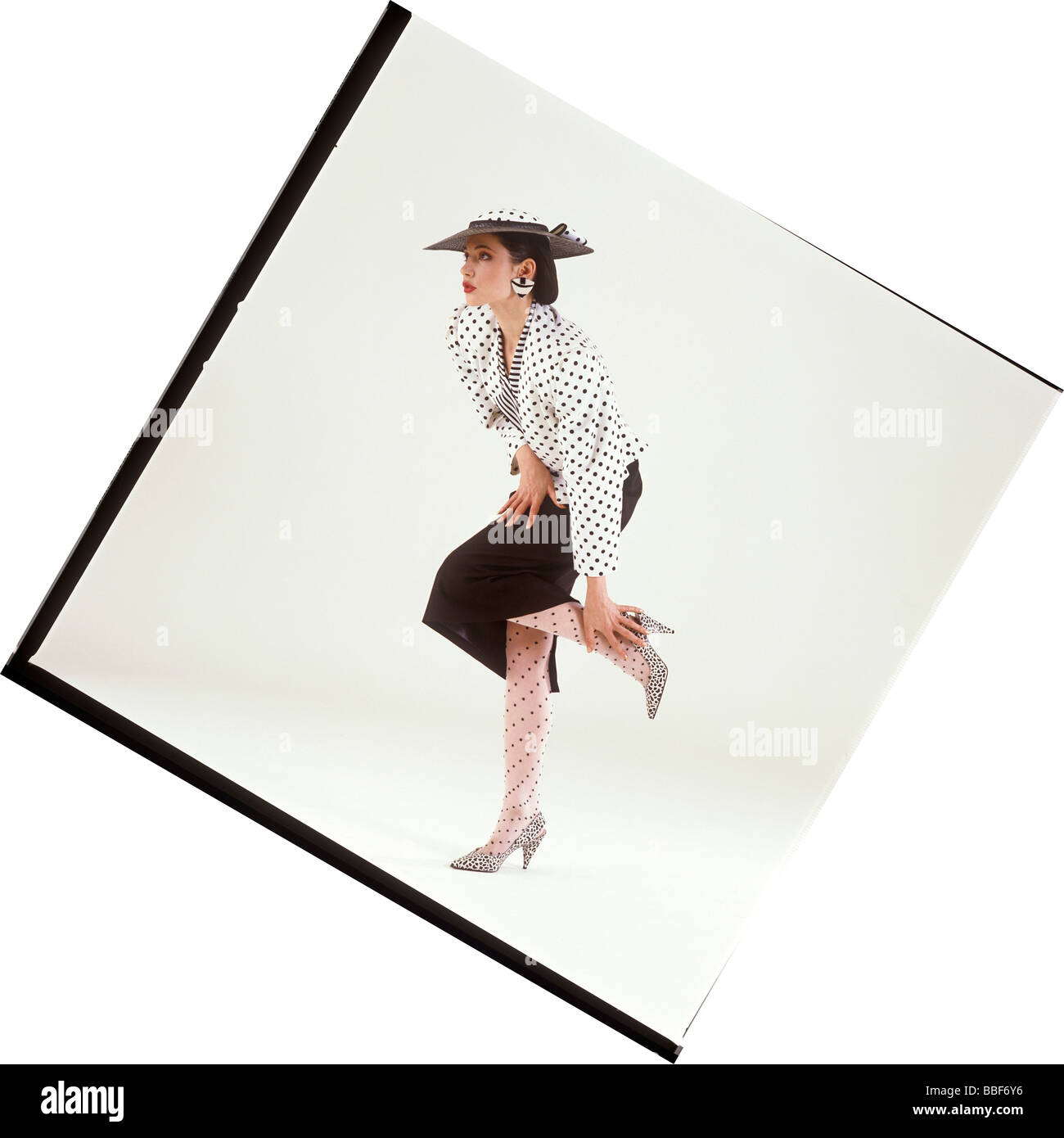 Fermo immagine moda rétro basata sulla ricerca degli studenti di moda e design project Foto Stock