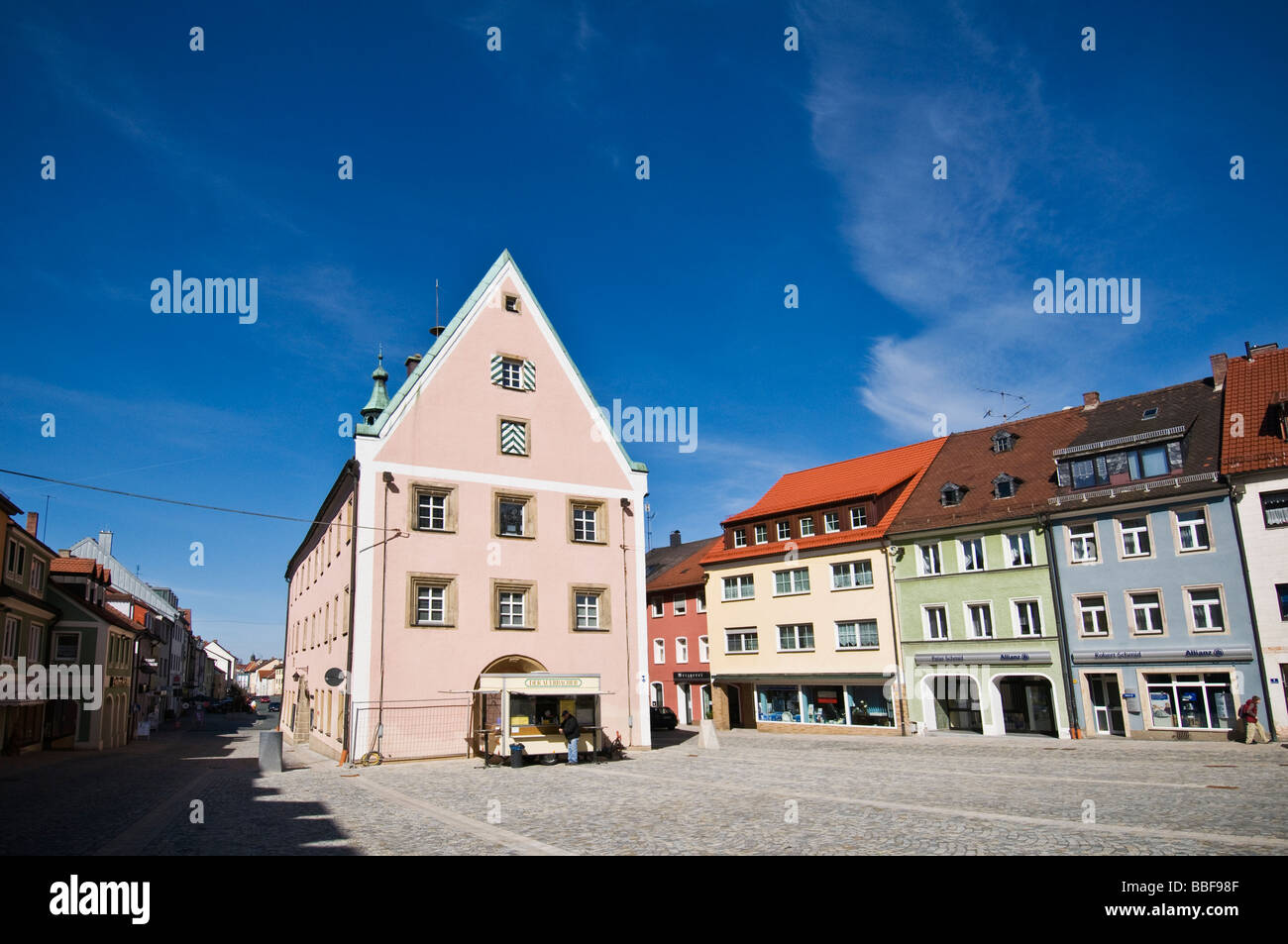 Il Rathaus - City Hall, Auerbach in der Oberpflaz, Baviera, Germania Foto Stock