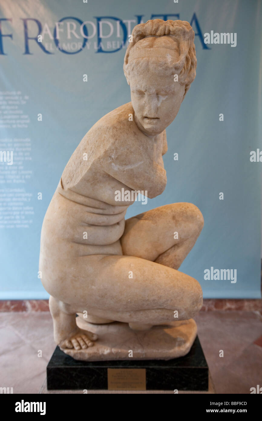 Roman Aphrodite Scultura nel Museo Archeologico di Cordoba Spagna Foto Stock