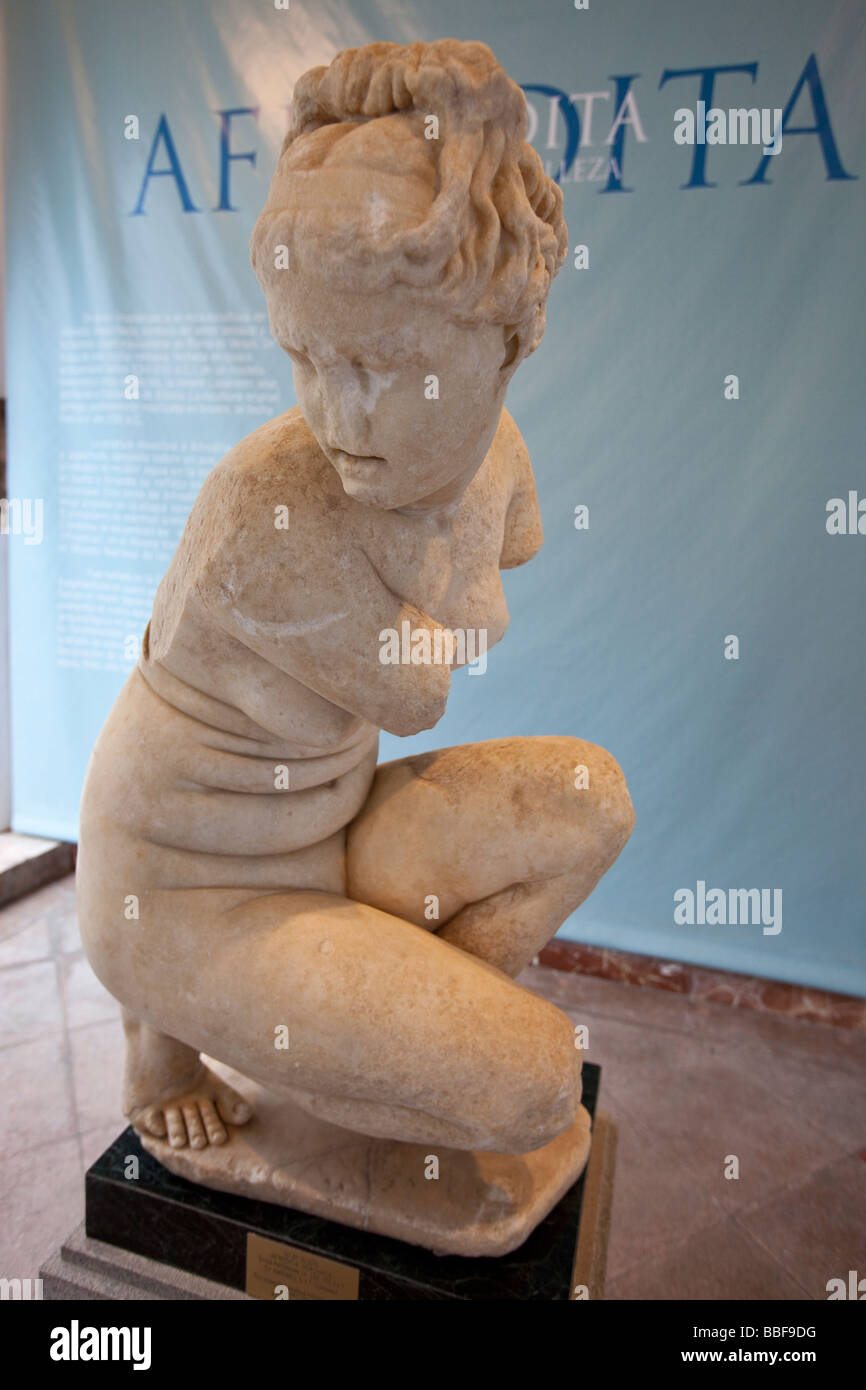 Roman Aphrodite Scultura nel Museo Archeologico di Cordoba Spagna Foto Stock