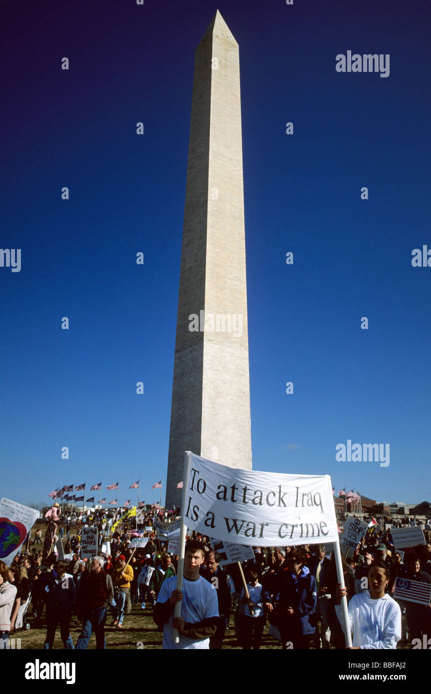 Anti guerra in Iraq protesta - Washington DC, Stati Uniti d'America Foto Stock