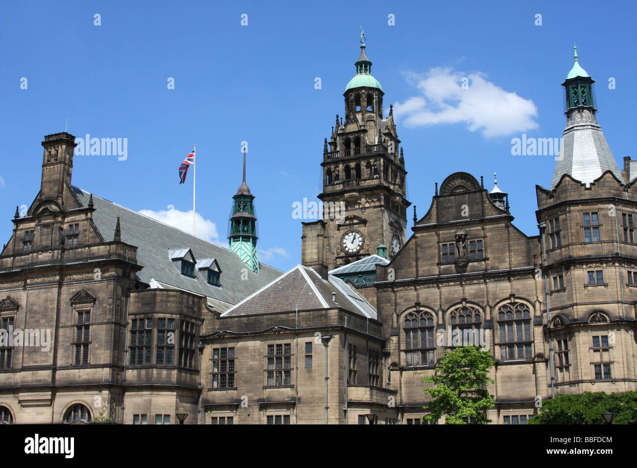 Sheffield Town Hall, Sheffield South Yorkshire, Inghilterra, Regno Unito Foto Stock