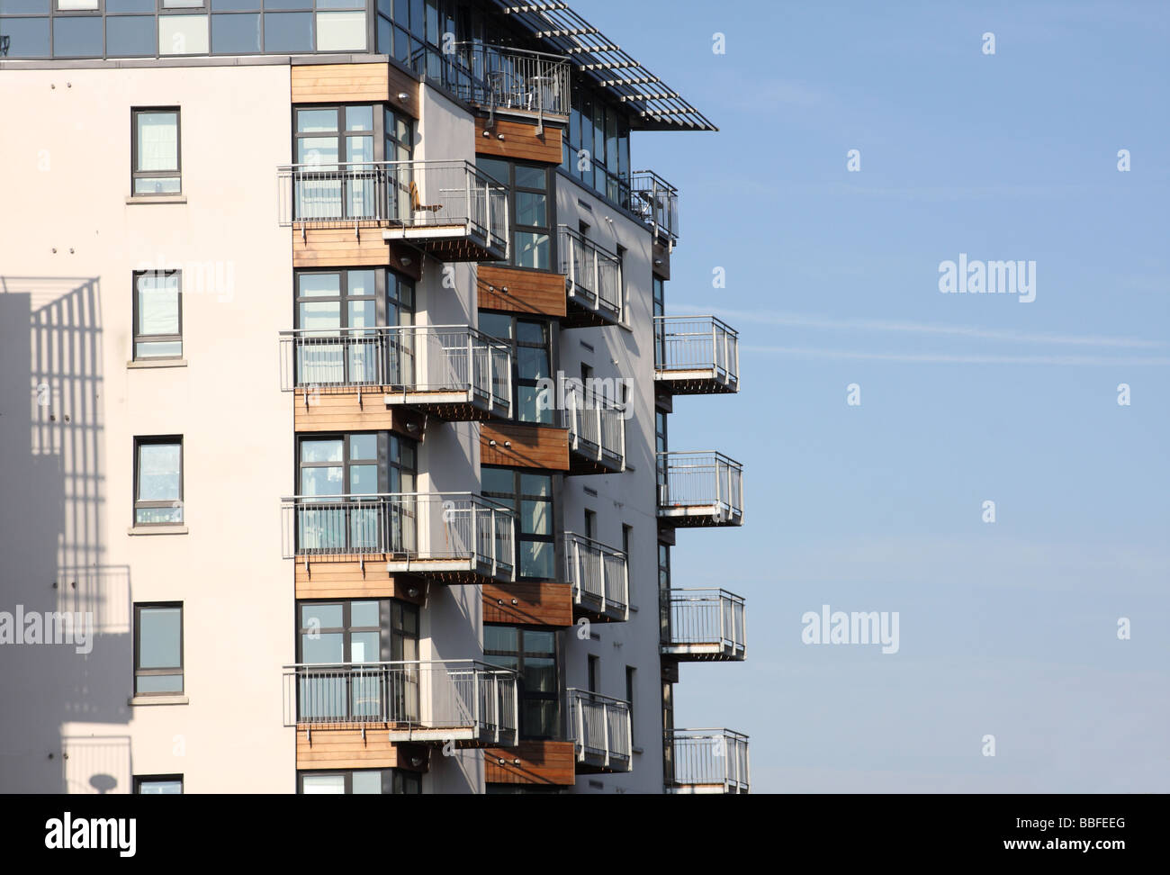 Moderni appartamenti a Nottingham, Inghilterra, città NEL REGNO UNITO Foto Stock