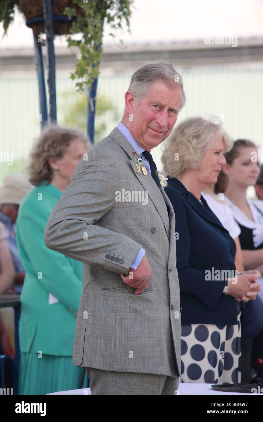 Il Principe di Galles e la Duchessa di Cornovaglia al Royal Bath & West Show, Shepton Mallet, Somerset, Inghilterra, Regno Unito Foto Stock