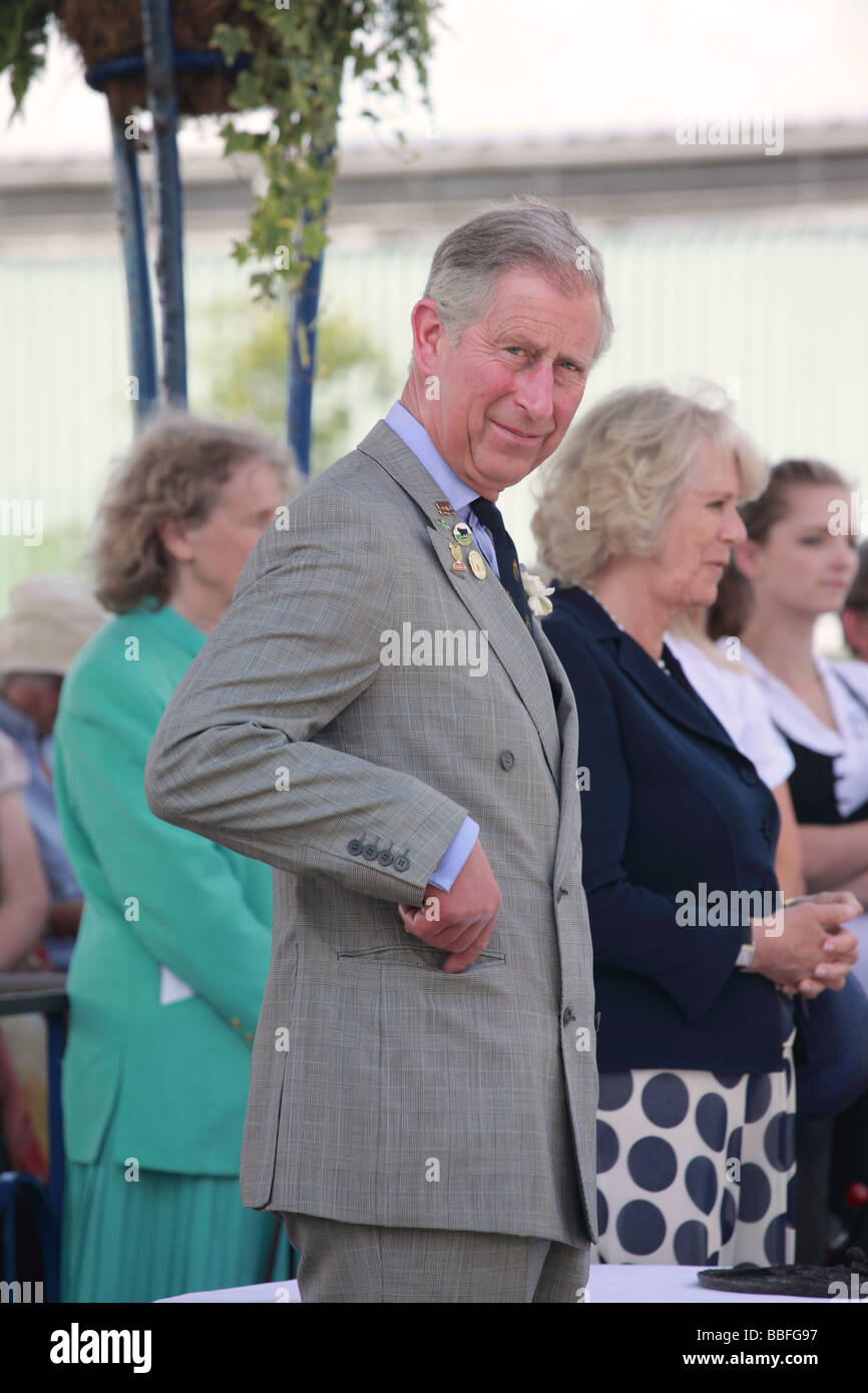 Il Principe di Galles e la Duchessa di Cornovaglia al Royal Bath & West Show, Somerset, Regno Unito Foto Stock