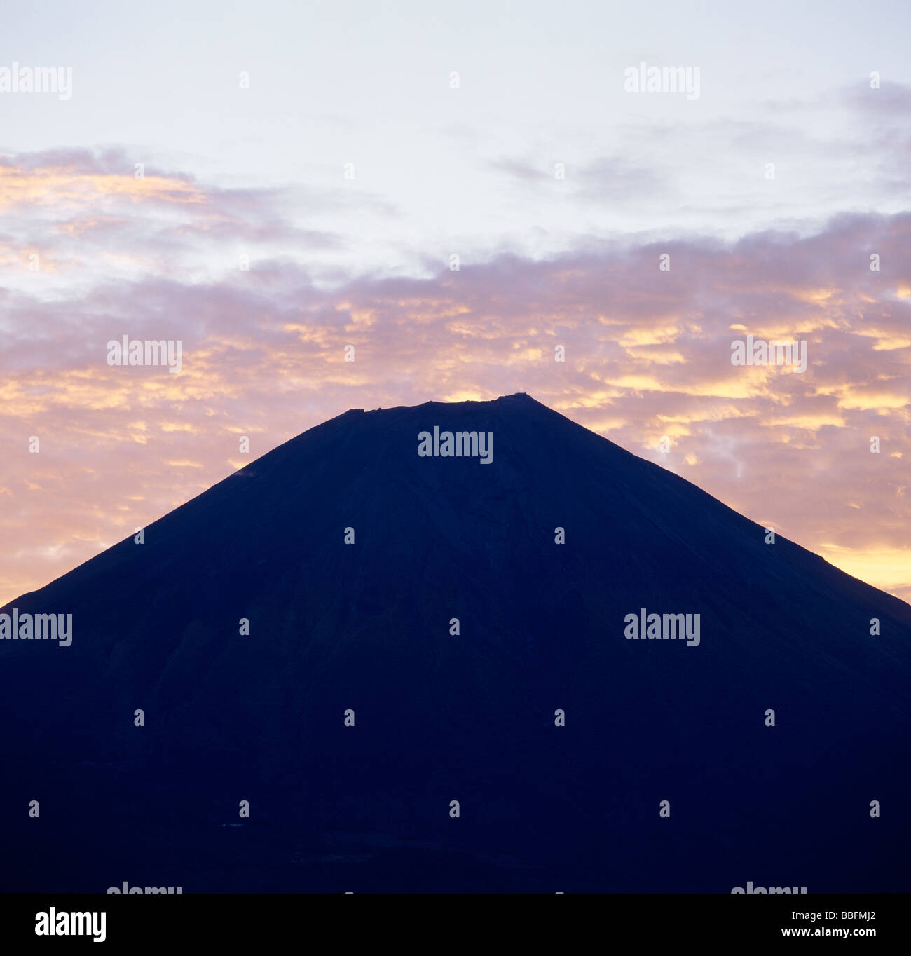 Silhouette di Mt.Fuji Foto Stock