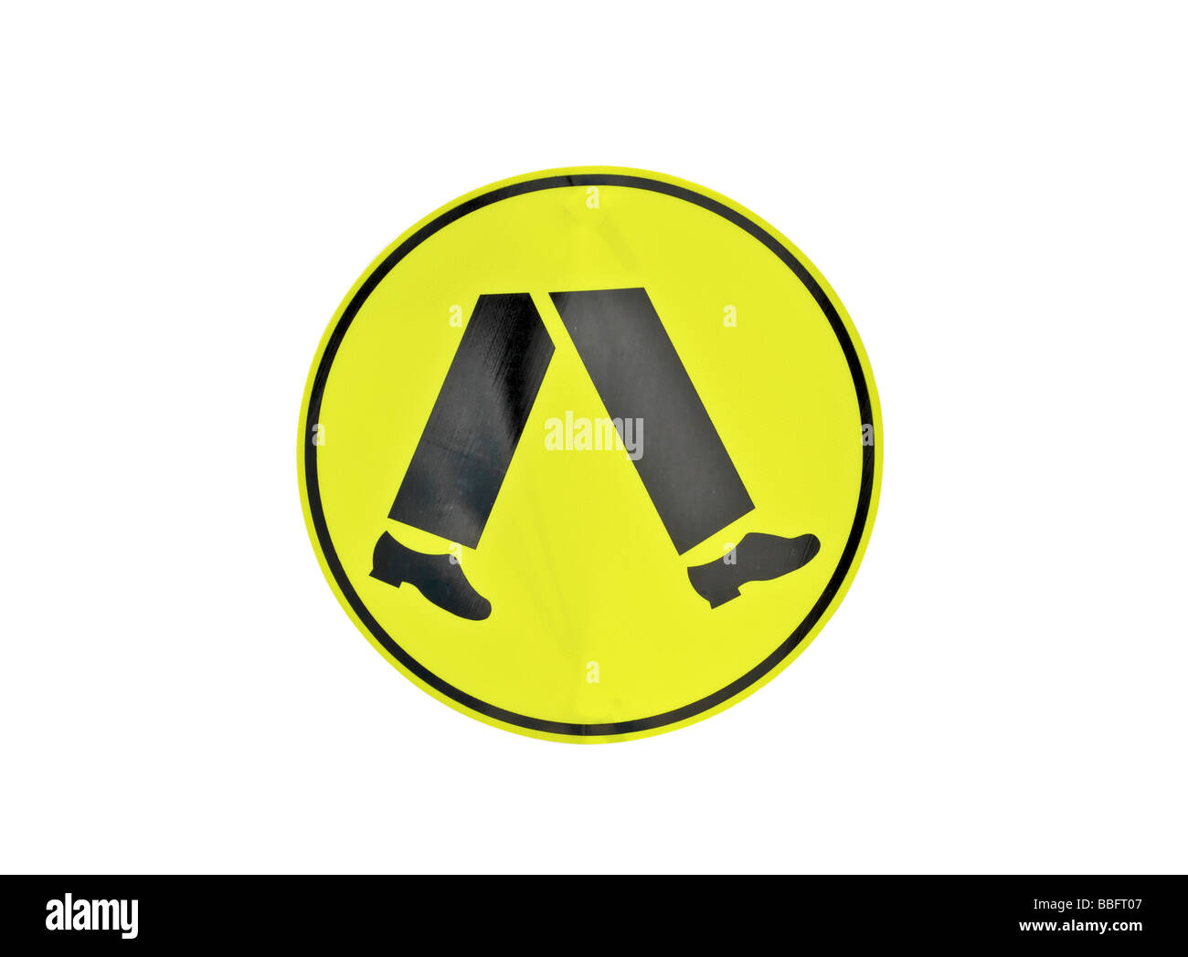 Street o cartello stradale che dettaglia un attraversamento pedonale Foto Stock