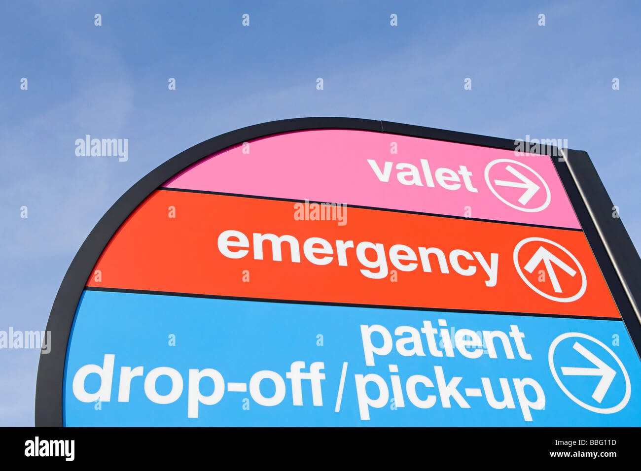 Segno dell'ospedale Foto Stock