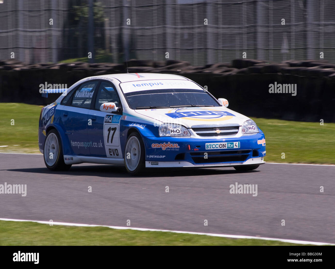 Tempus Sport Chevrolet Lacetti Race Car presso British Touring Car Championship ad Oulton Park Motor Racing circuito cheshire england Foto Stock