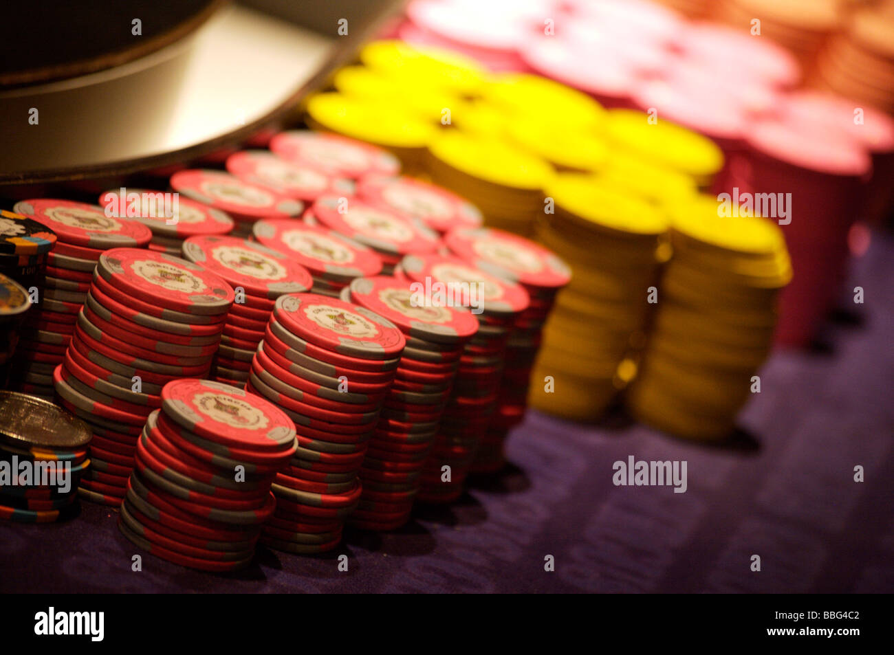 Fiche della Roulette di Las Vegas Foto Stock Fiche della Roulette di Las Vegas Foto Stock