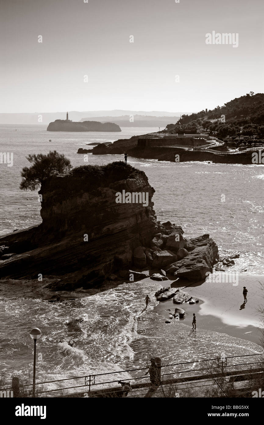Spiaggia di cammello e penisola de la Magdalena Santander Cantabria Spagna Foto Stock
