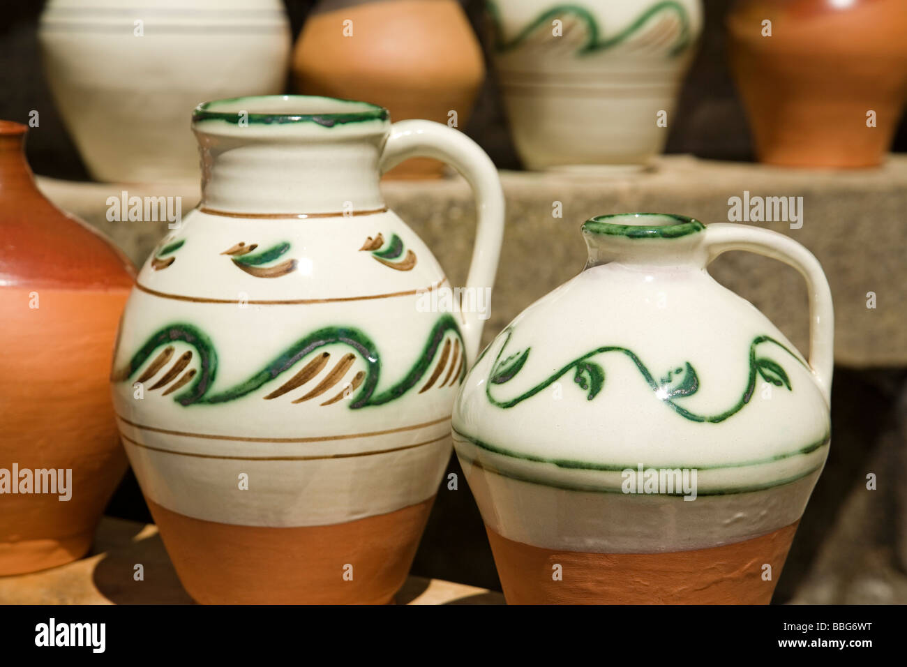 Cerámica Tradicional de la Vega de Pas Cantabria España ceramica tradizionale in Vega De Pas Cantabria Spagna Foto Stock