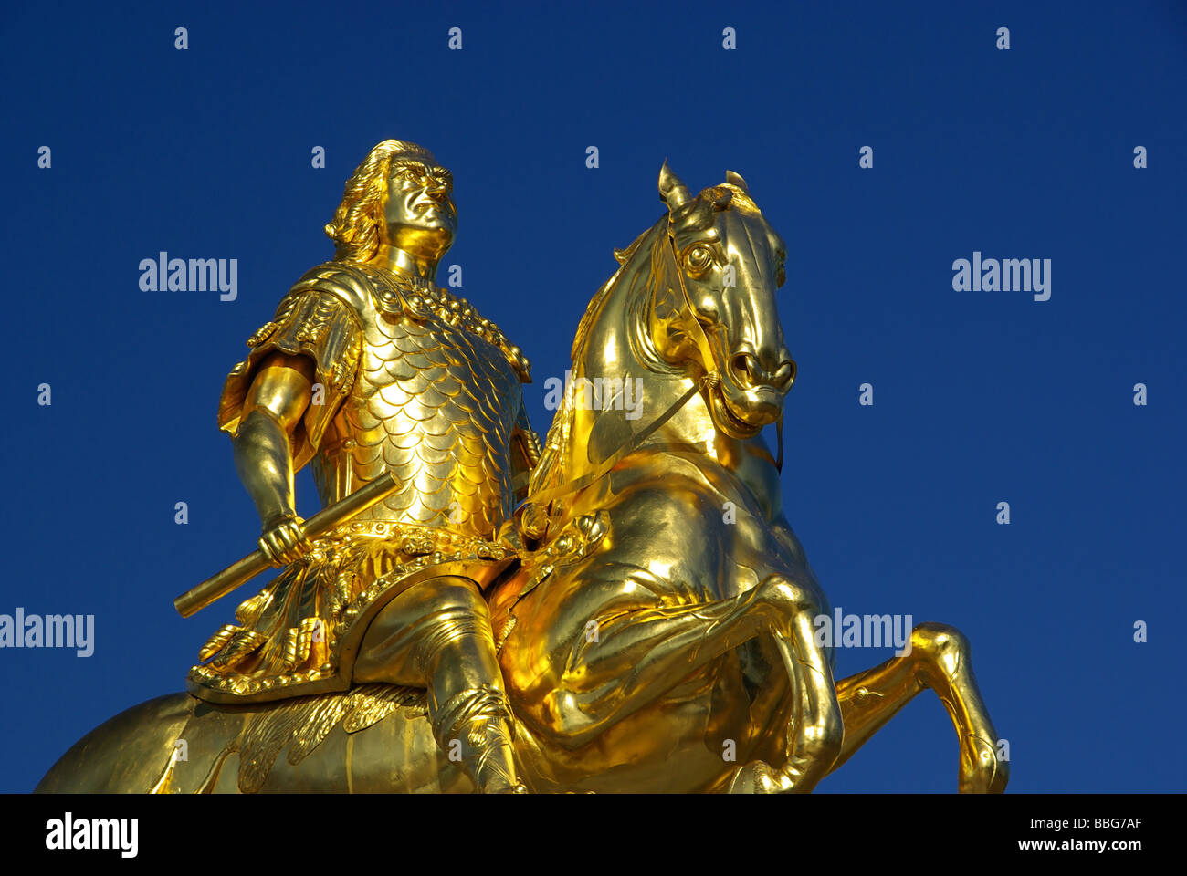 Dresden Goldener Reiter Dresden Golden Knight 04 Foto Stock