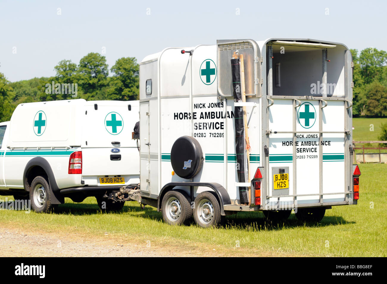 Cavallo di servizio ambulanza veicolo. Foto Stock