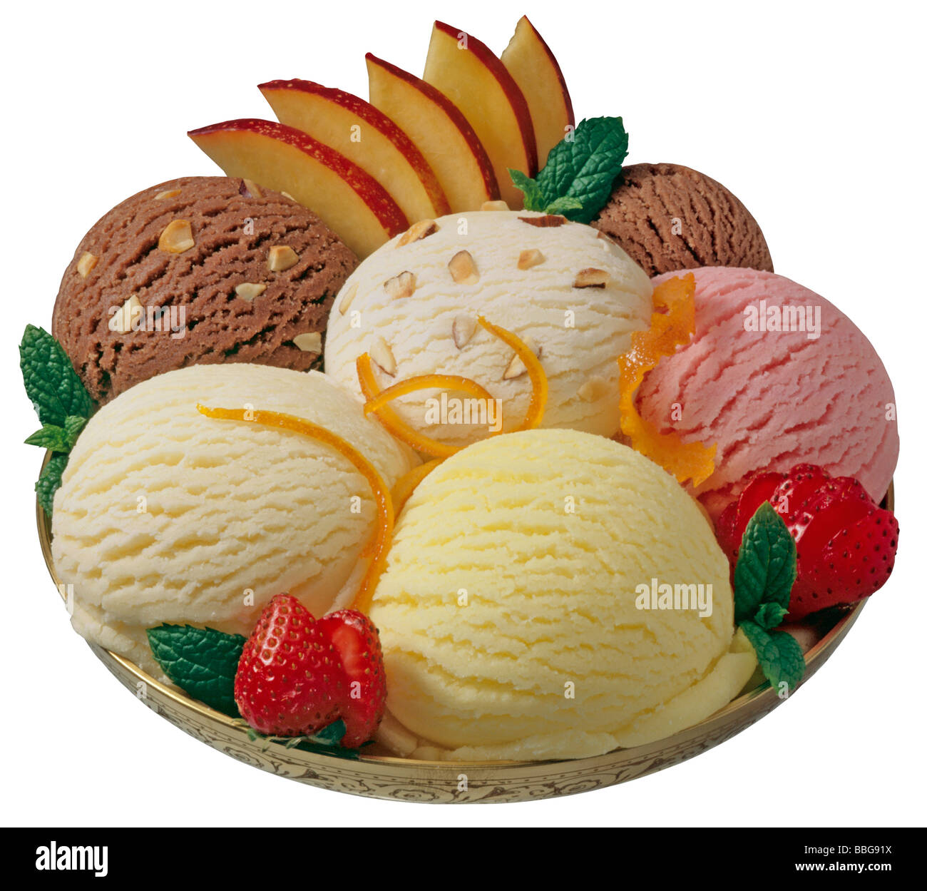 Ice Cream sfere(percorso di clipping) Foto Stock