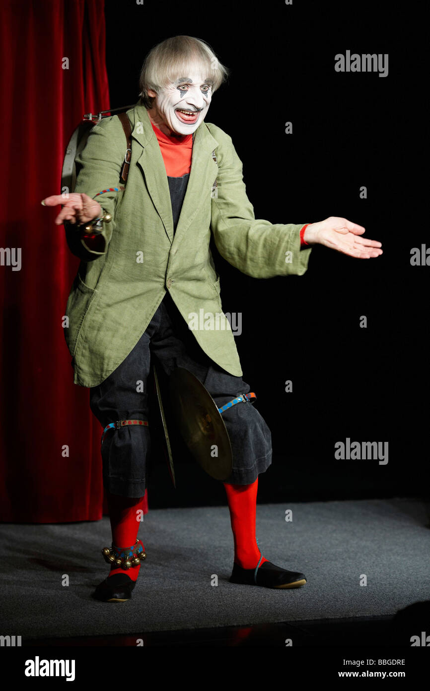 Il clown Dimitri, programma solista "Teatro", il teatro Fauteuil di Basilea, in Svizzera, Europa Foto Stock