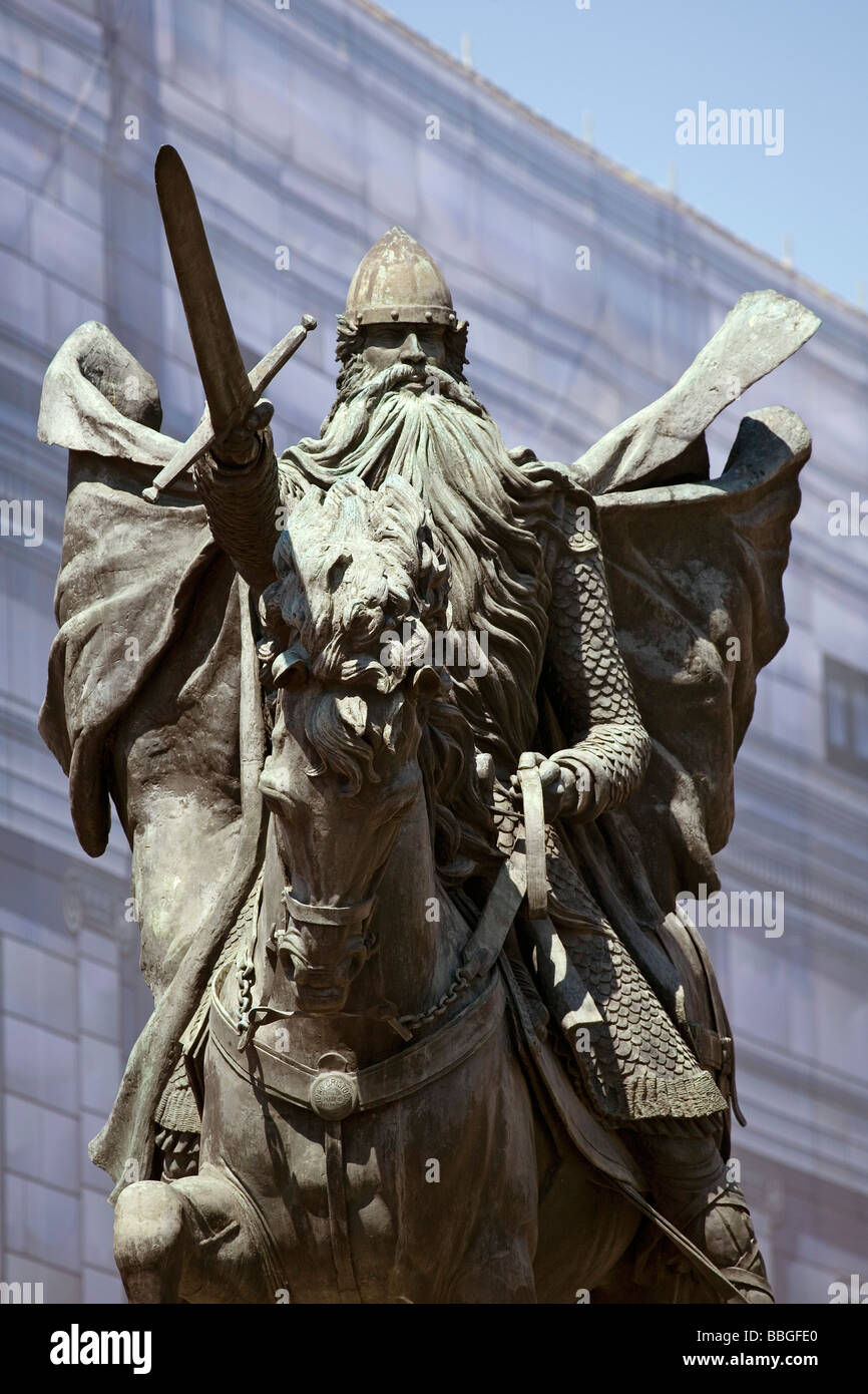 Monumento a Rodrigo Diaz de Vivar El Cid Campeador a Burgos Castilla Leon Spagna Foto Stock