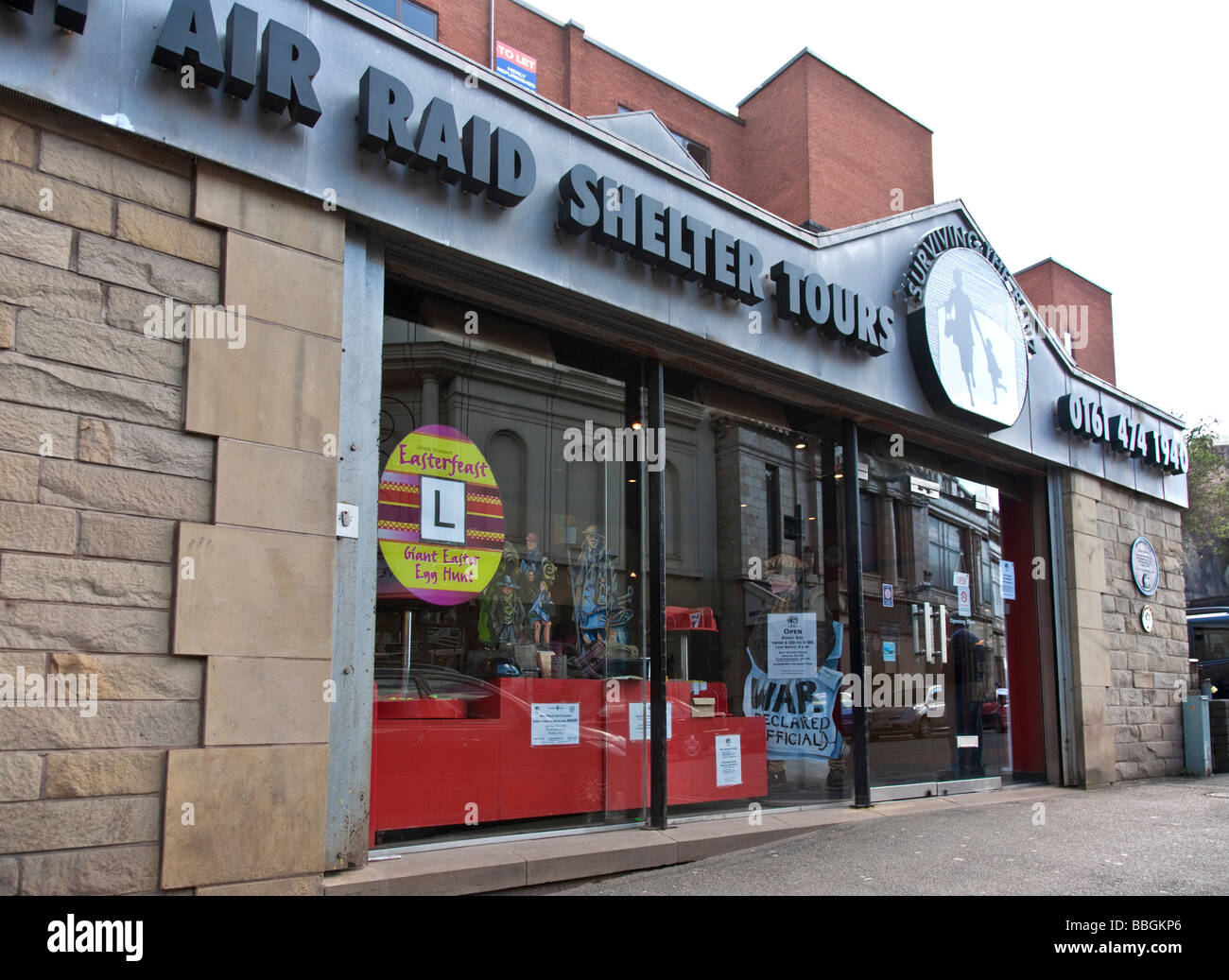 Vista esterna Stockport Air Raid. Stockport, Greater Manchester, Regno Unito. Foto Stock
