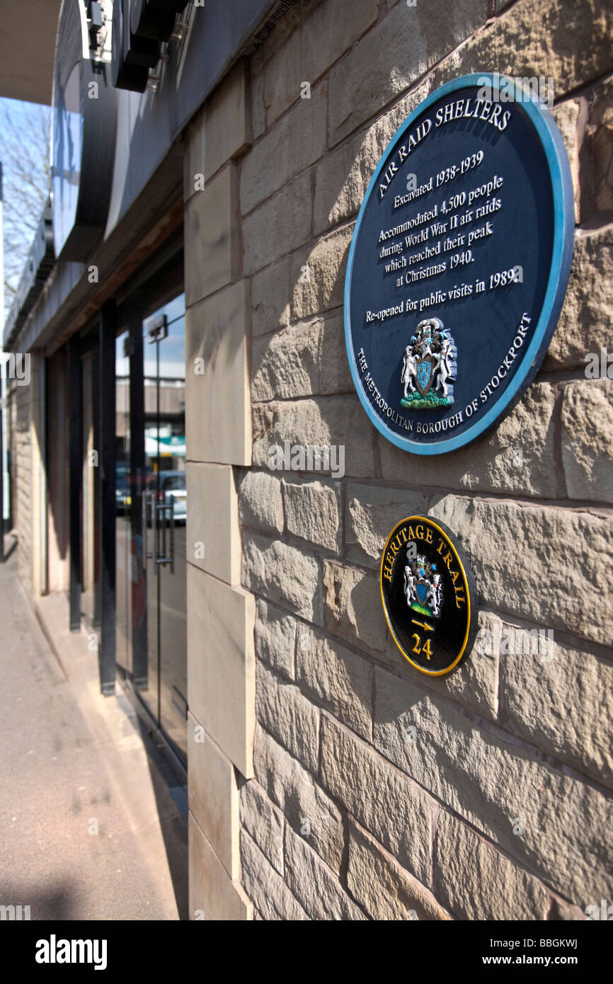 Vista esterna Stockport Air Raid. Stockport, Greater Manchester, Regno Unito. Foto Stock
