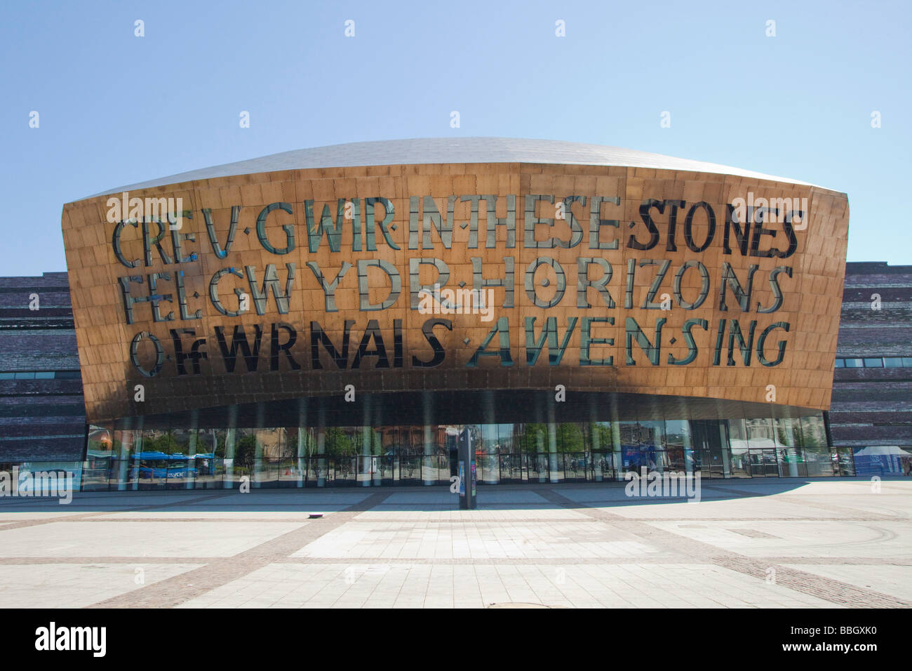 Millennium Centre Canolfan Mileniwm Cymru. Centro per la Baia di Cardiff Galles Foto Stock