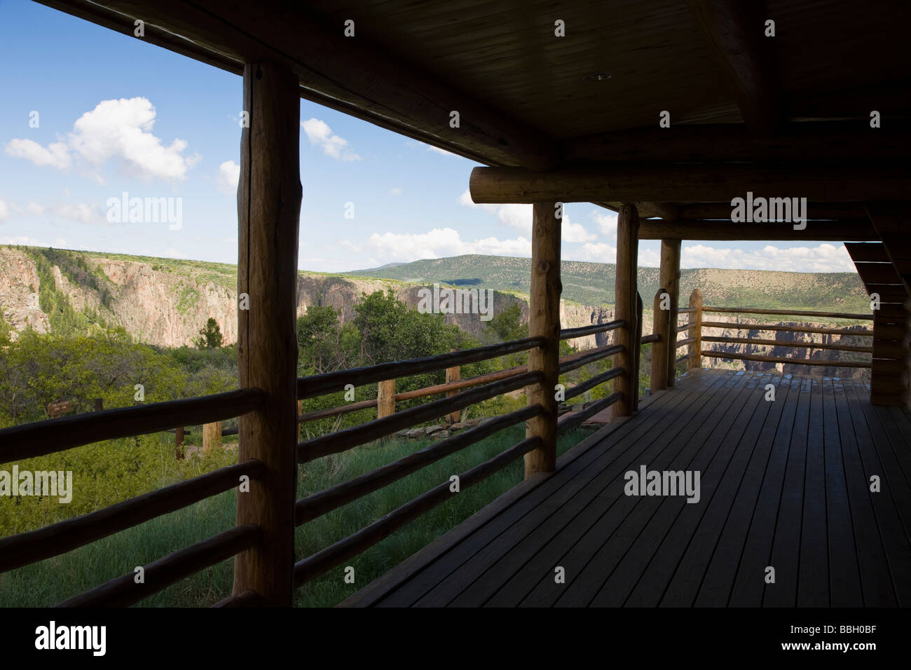 Centro visitatori al Canyon Nero del Parco nazionale del Gunnison Colorado USA Foto Stock